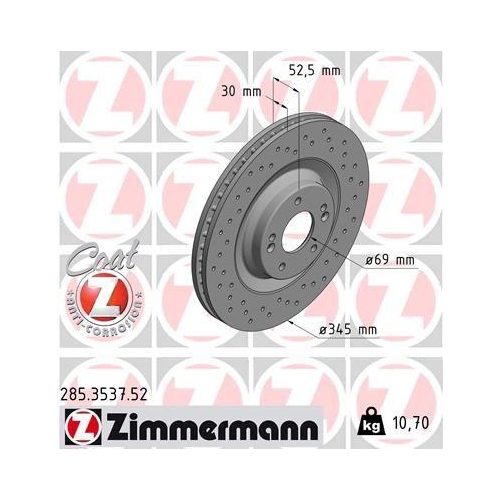 ZIMMERMANN Bremsscheibe SPORT Z 285.3537.52
