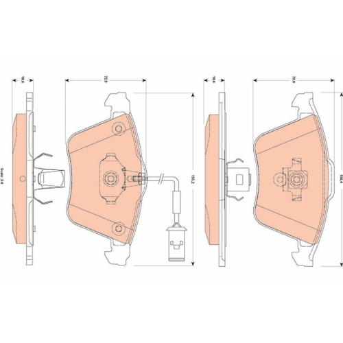 TRW Bremsbelagsatz, Scheibenbremse GDB1832