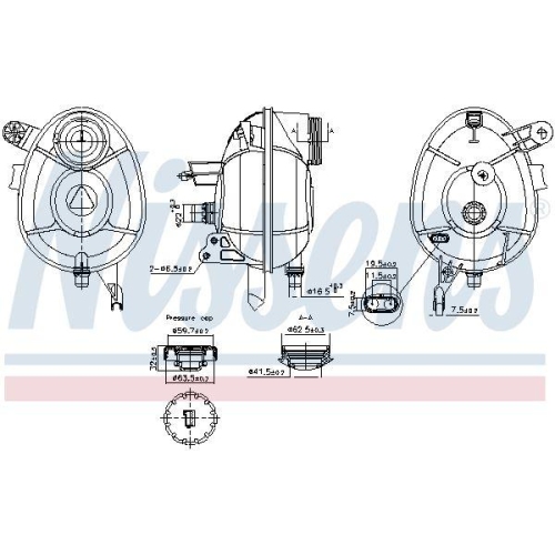 NISSENS Ausgleichsbehälter, Kühlmittel ** FIRST FIT ** 996201