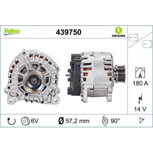 VALEO Generator VALEO ORIGINS - NEW O.E. TECHNOLOGIE 439750