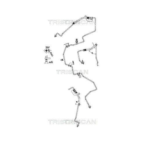 TRISCAN Hochdruck-/Niederdruckleitung, Klimaanlage 9010 25043