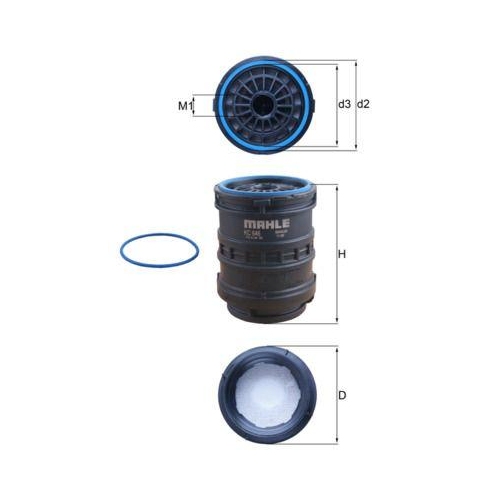 MAHLE Kraftstofffilter CleanLine KC 646D
