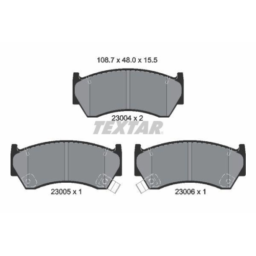 TEXTAR Bremsbelagsatz, Scheibenbremse 2300401