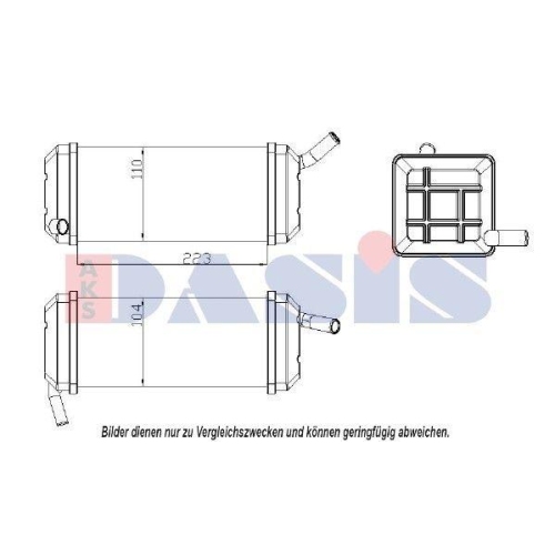 AKS DASIS W&auml;rmetauscher, Innenraumheizung