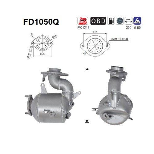 AS Ru&szlig;-/Partikelfilter, Abgasanlage FD1050Q
