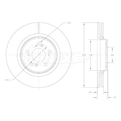 TOMEX Brakes Bremsscheibe TX 73-07