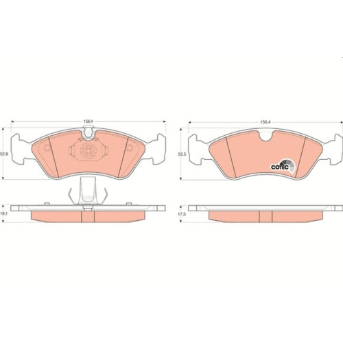 TRW Bremsbelagsatz, Scheibenbremse COTEC GDB1300