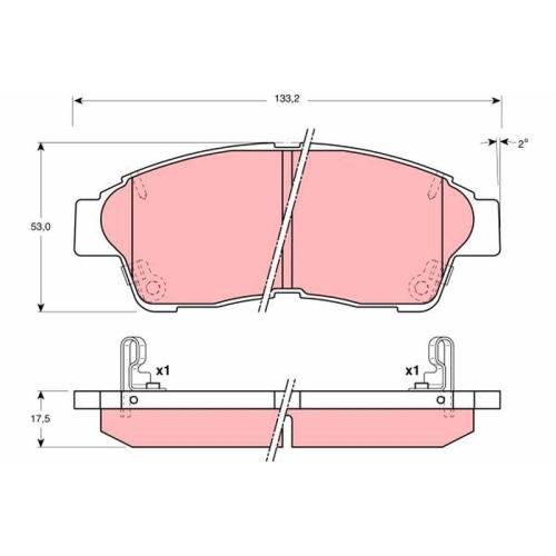 TRW Bremsbelagsatz, Scheibenbremse GDB3207