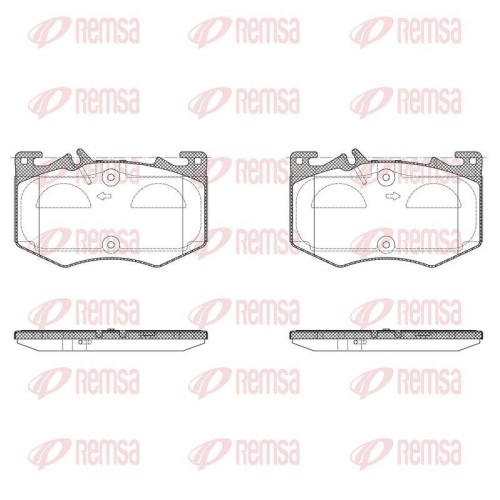 REMSA Bremsbelagsatz, Scheibenbremse 1907.00