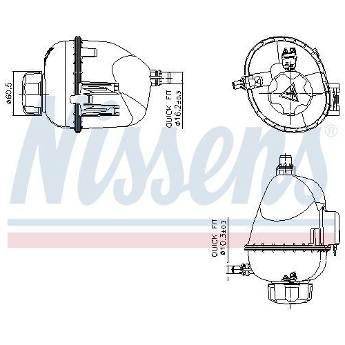 NISSENS Ausgleichsbehälter, Kühlmittel ** FIRST FIT ** 996317