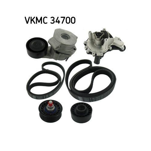 SKF Wasserpumpe + Keilrippenriemensatz VKMC 34700