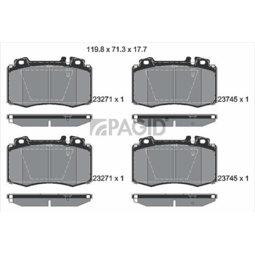 PAGID Bremsbelagsatz, Scheibenbremse T1318N