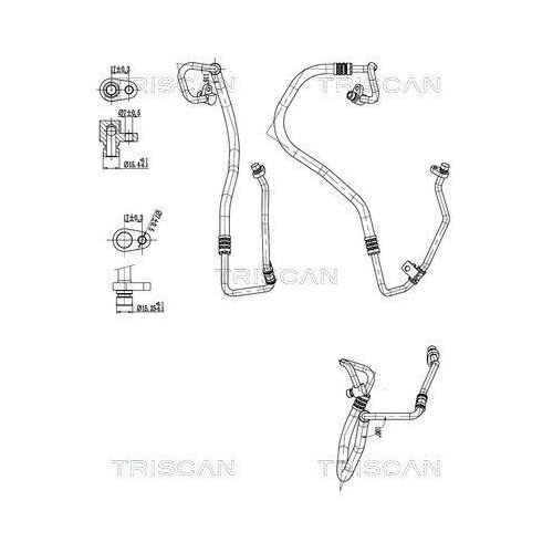 TRISCAN Hochdruck-/Niederdruckleitung, Klimaanlage 9010 25042