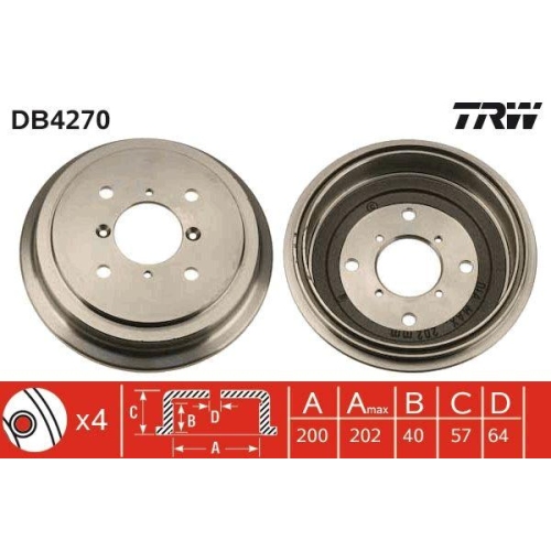 TRW Bremstrommel DB4270
