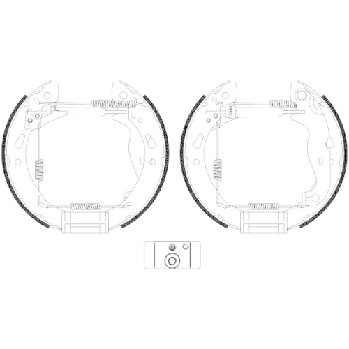 HELLA Bremsbackensatz Shoe Kit Pro 8DB 355 022-921