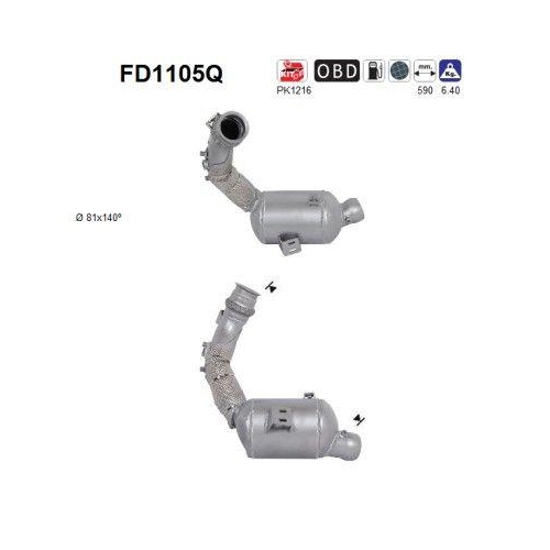 AS Ru&szlig;-/Partikelfilter, Abgasanlage FD1105Q