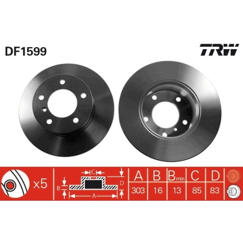 TRW Bremsscheibe DF1599