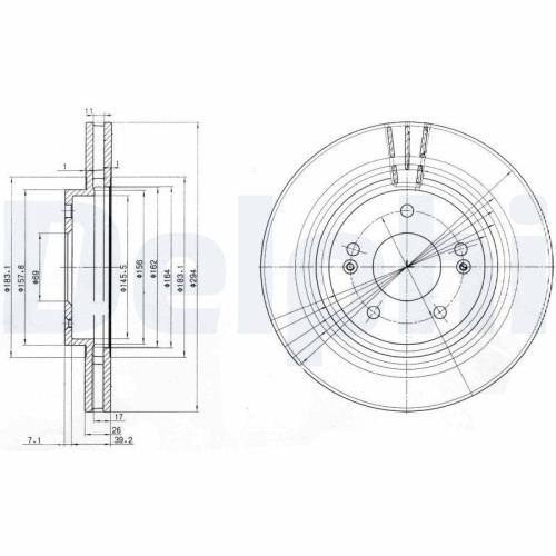 DELPHI Bremsscheibe BG3860