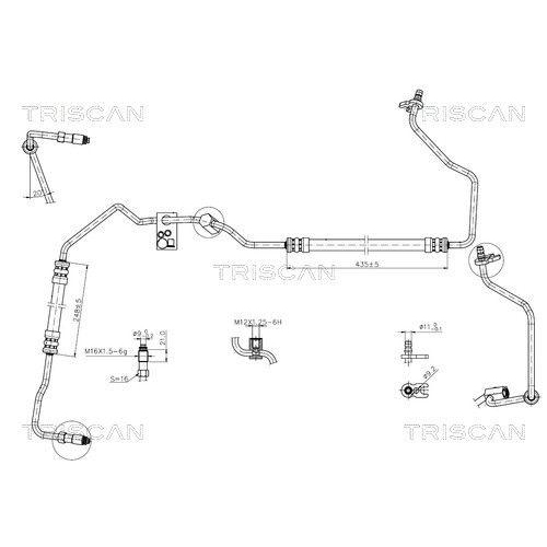 TRISCAN Hydraulikschlauch, Lenkung 8516 28008
