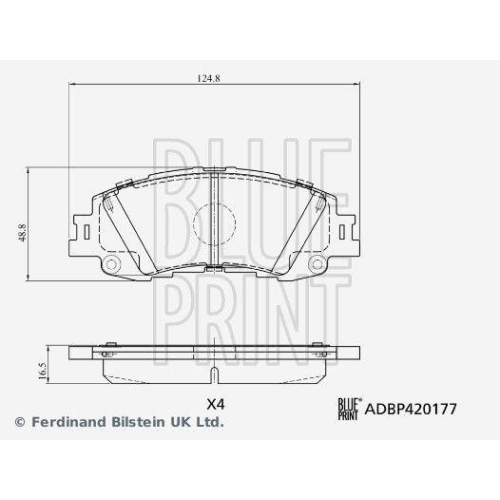 BLUE PRINT Bremsbelagsatz, Scheibenbremse ADBP420177