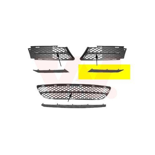 VAN WEZEL L&uuml;ftungsgitter, Sto&szlig;f&auml;nger ** Equipart ** 0657481