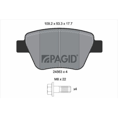PAGID Bremsbelagsatz, Scheibenbremse T1782N