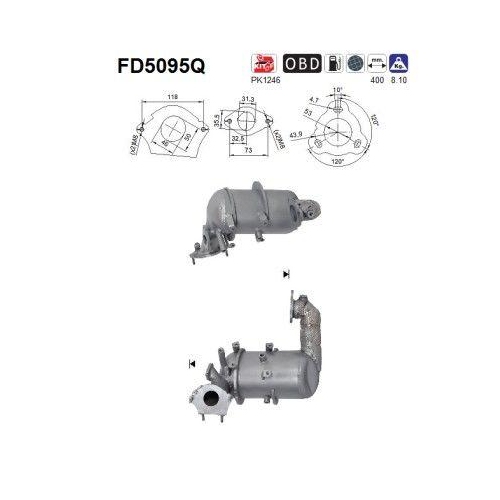 AS Ru&szlig;-/Partikelfilter, Abgasanlage FD5095Q