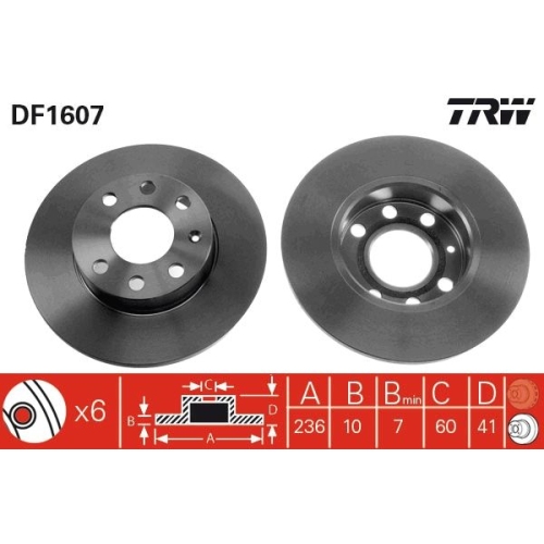 TRW Bremsscheibe DF1607