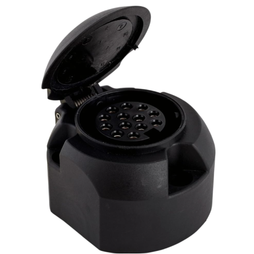 Jäger Anhängersteckdose 13-polig 12 Volt PKW, Schraubanschluss, Mikroschalter