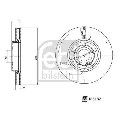 FEBI BILSTEIN Bremsscheibe 186182