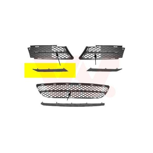 VAN WEZEL L&uuml;ftungsgitter, Sto&szlig;f&auml;nger ** Equipart ** 0657482