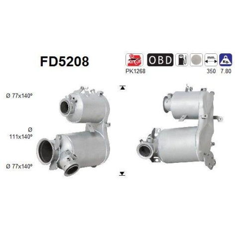AS Ru&szlig;-/Partikelfilter, Abgasanlage FD5208