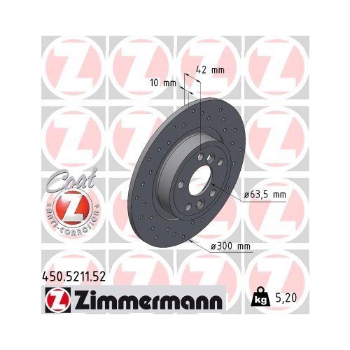 ZIMMERMANN Bremsscheibe SPORT Z 450.5211.52