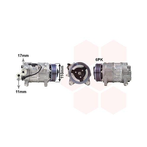 VAN WEZEL Kompressor, Klimaanlage 0601K715