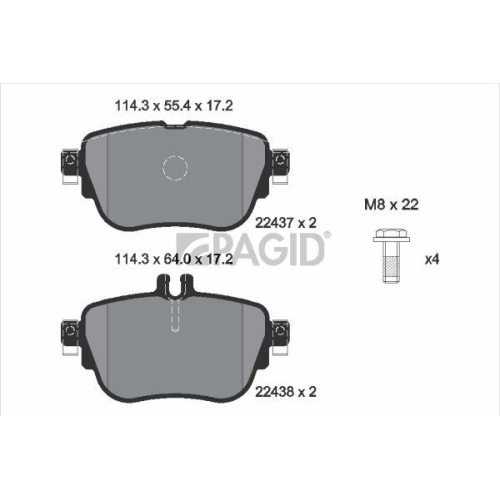 PAGID Bremsbelagsatz, Scheibenbremse T2579N