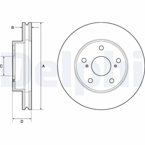 DELPHI Bremsscheibe BG4758C