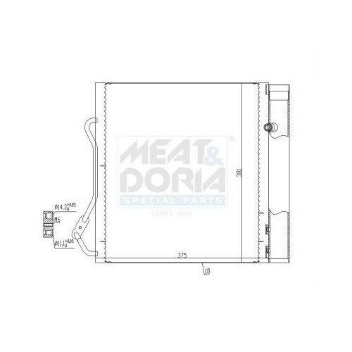 MEAT & DORIA Kondensator, Klimaanlage 991049