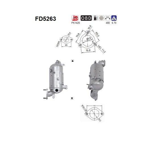 AS Ru&szlig;-/Partikelfilter, Abgasanlage FD5263