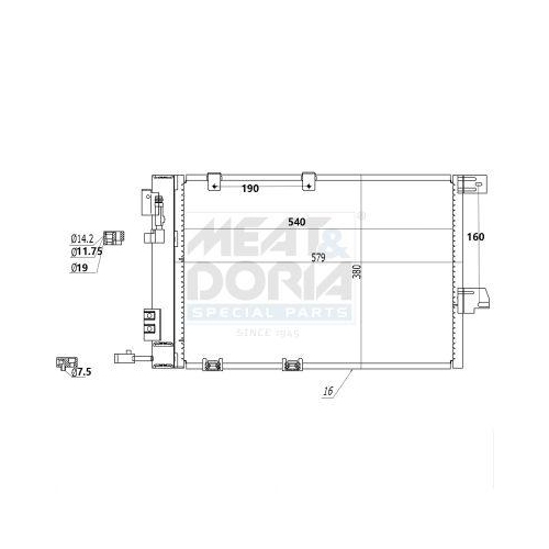 MEAT & DORIA Kondensator, Klimaanlage 991050