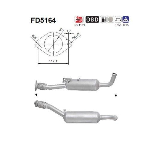 AS Ru&szlig;-/Partikelfilter, Abgasanlage FD5164