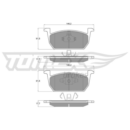 TOMEX Brakes Bremsbelagsatz, Scheibenbremse TX 18-73