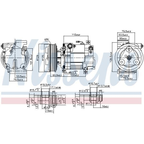 NISSENS Kompressor, Klimaanlage ** FIRST FIT ** 89549