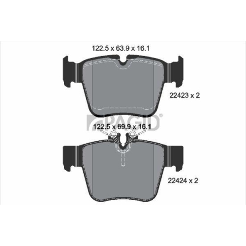 PAGID Bremsbelagsatz, Scheibenbremse T2567N