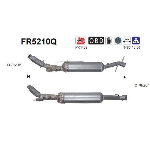 AS Ru&szlig;-/Partikelfilter, Abgasanlage FR5210Q