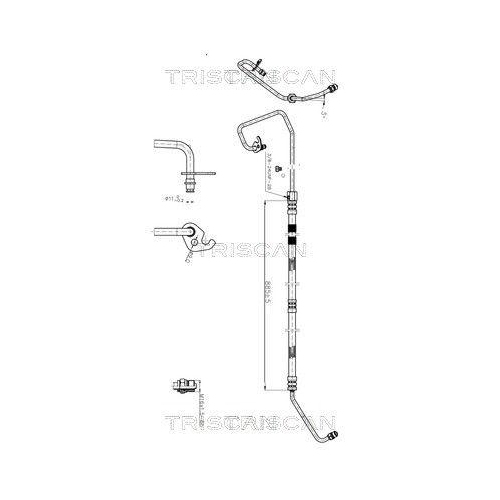 TRISCAN Hydraulikschlauch, Lenkung 8516 16009