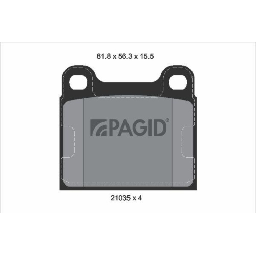 PAGID Bremsbelagsatz, Scheibenbremse T4114N