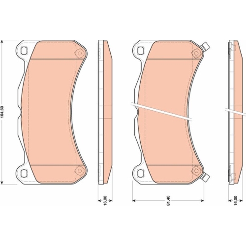 TRW Bremsbelagsatz, Scheibenbremse GDB3489