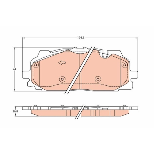TRW Bremsbelagsatz, Scheibenbremse GDB2158