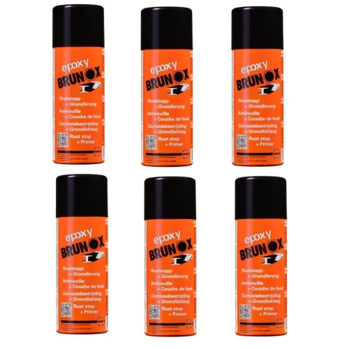 6x Rostumwandler Rostsanierer Rostschutz Epoxy-Spray 150 ml Brunox BR0,40EP