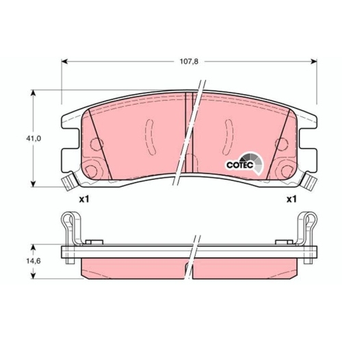 TRW Bremsbelagsatz, Scheibenbremse COTEC GDB1309